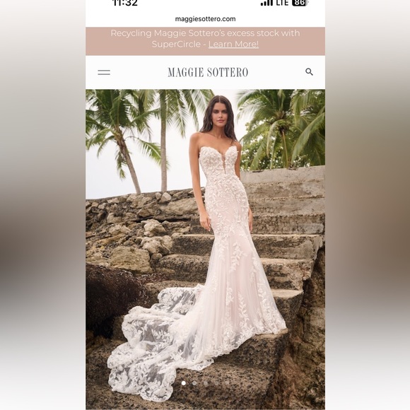 Maggie Sottero style: TANICA-GOWN ROMANTIC FLORAL FIT AND FLARE - Picture 4 of 12